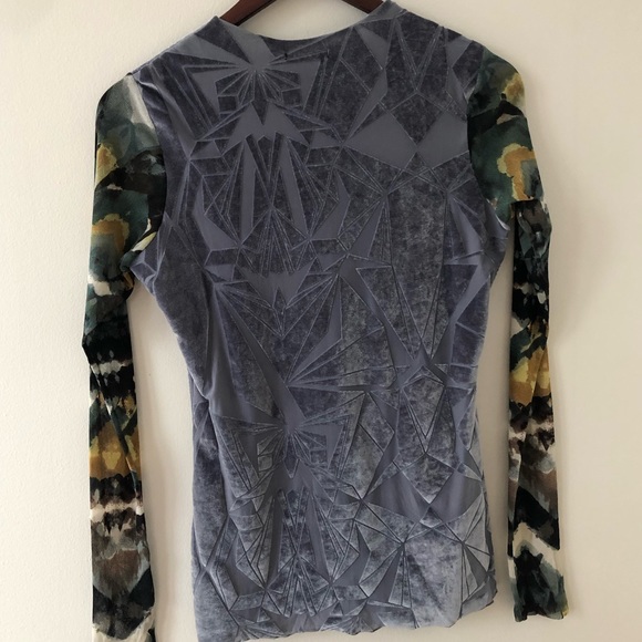 Petite Pois by Viviana G Mesh Sleeve Top - Picture 2 of 6